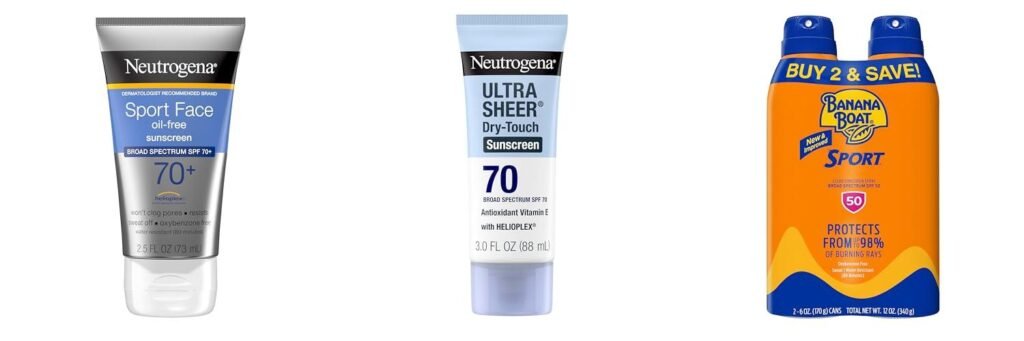 Sweat Proof Sunscreen combined image