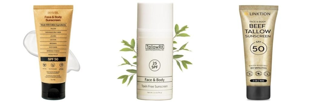 Tallow Sunscreen combined image