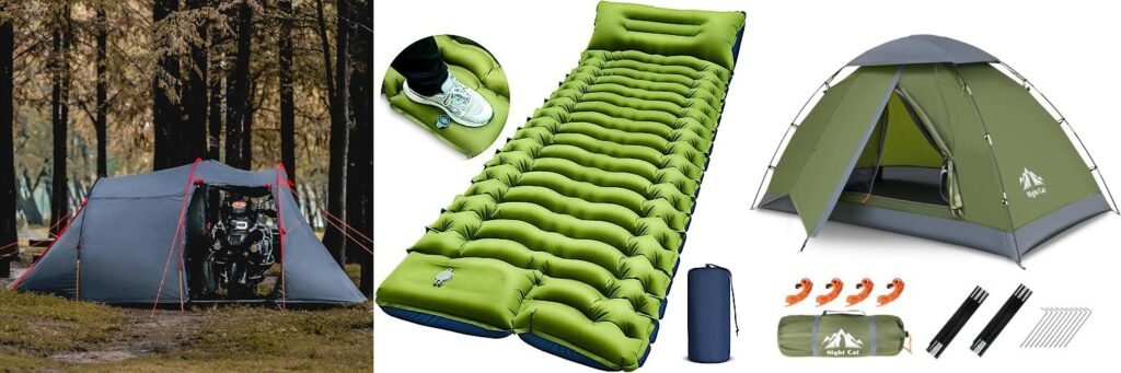 Tent For Motorcycle Camping combined image