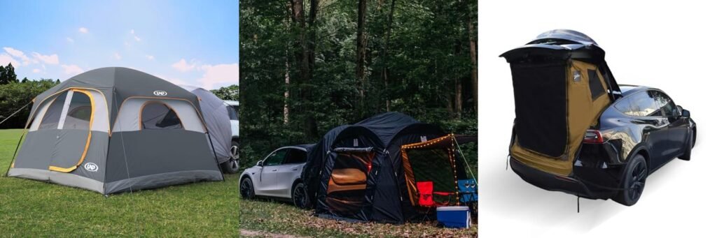 Tesla Model Y Tent combined image