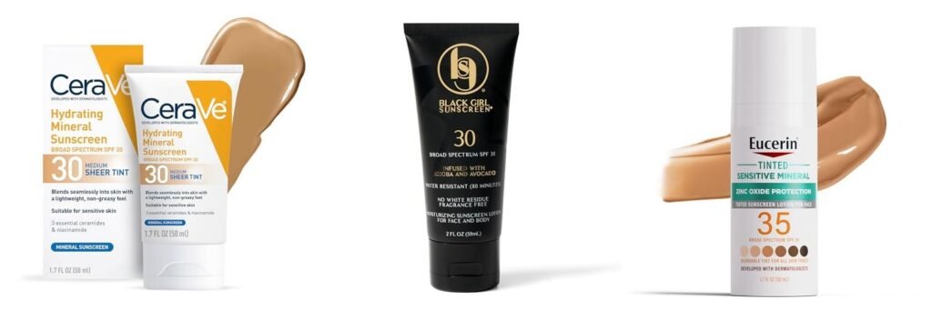 Tinted Sunscreen For Dark Skin combined image