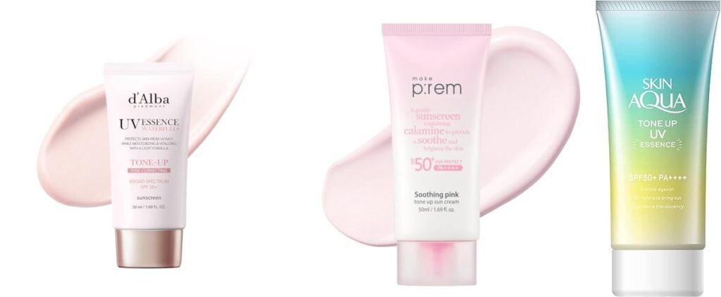 Tone Up Sunscreen combined image