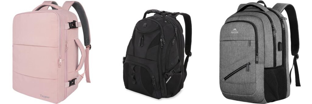 Travel Backpack With Luggage Sleeve combined image