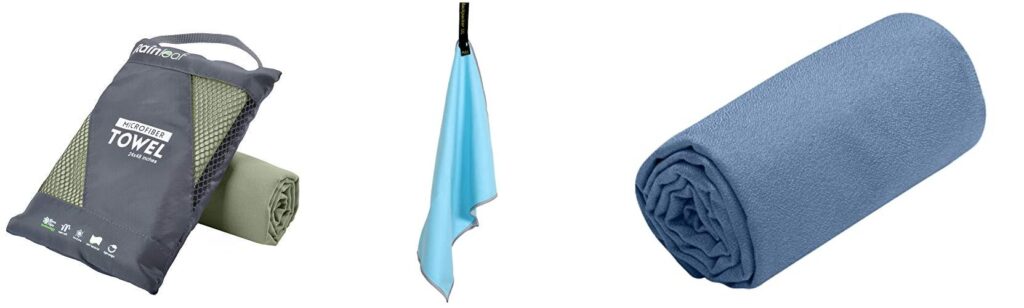 Ultralight Backpacking Towel combined image