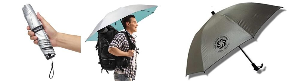 Ultralight Backpacking Umbrella combined image