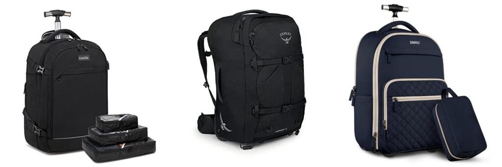 Wheeled Backpack For Europe Travel combined image