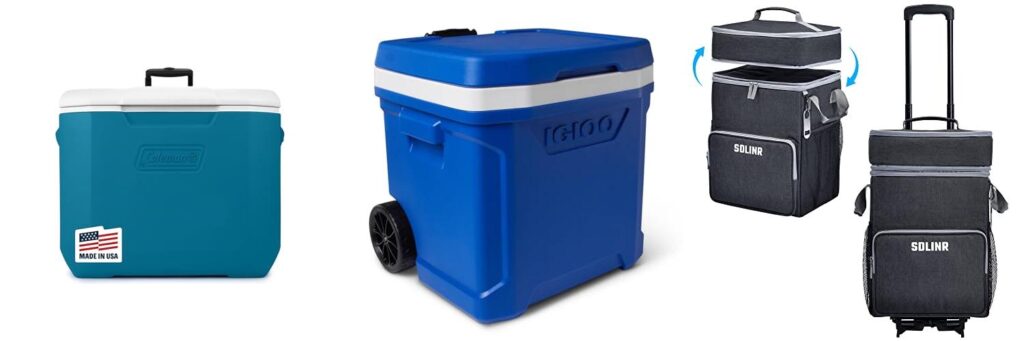 Wheeled Cooler For Beach combined image