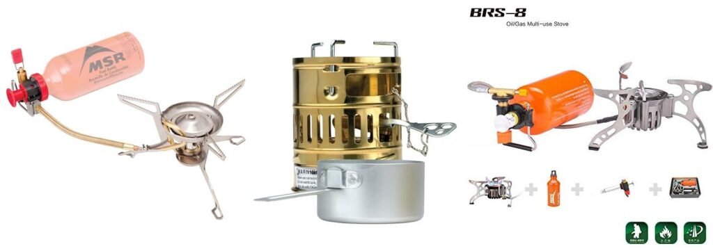 White Gas Backpacking Stove combined image