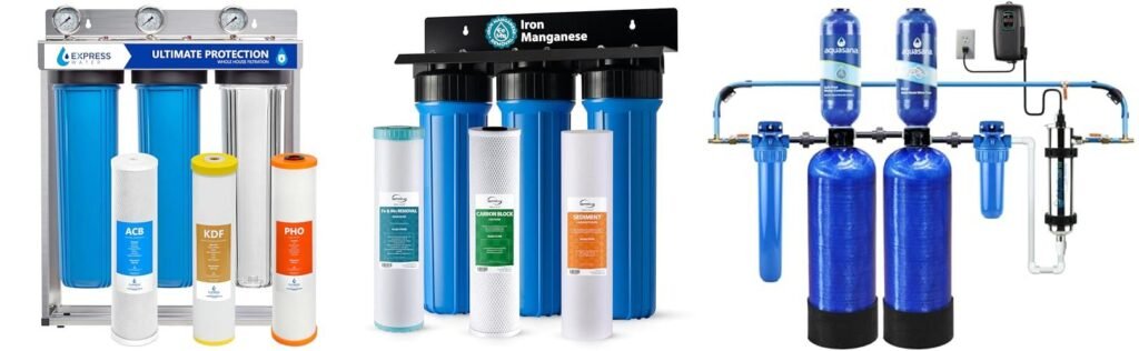 Whole House Well Water Filter System combined image