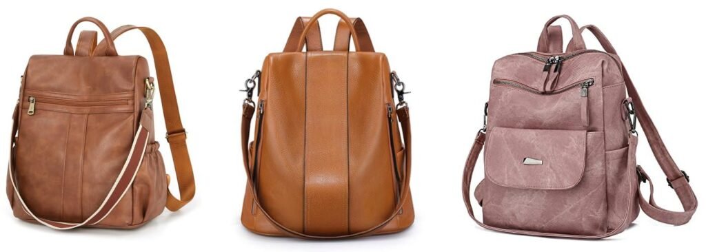 Anti Theft Backpack For Ladies combined image