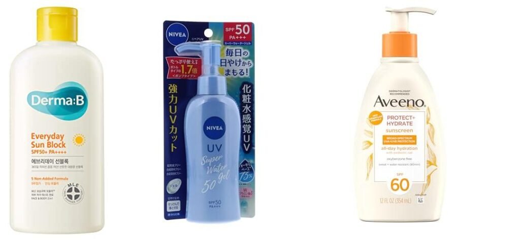 Asian Body Sunscreen combined image