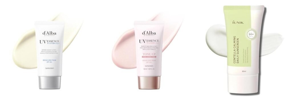 Asian Sunscreen For Dry Skin combined image