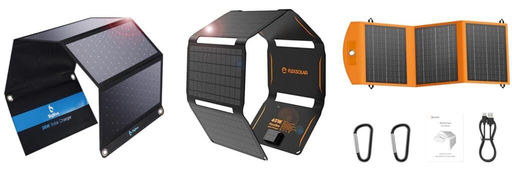 Backpacking Solar Panels combined image