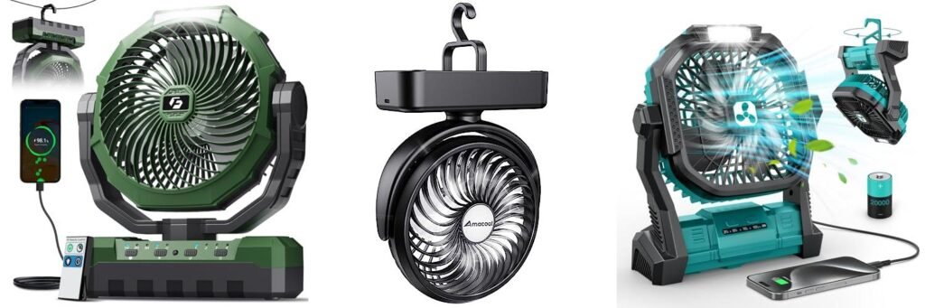 Camping Fan For Tent combined image