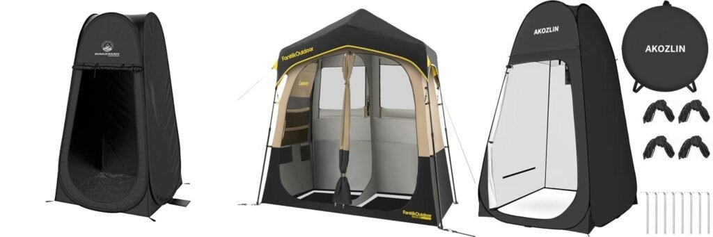 Camping Shower Tent combined image
