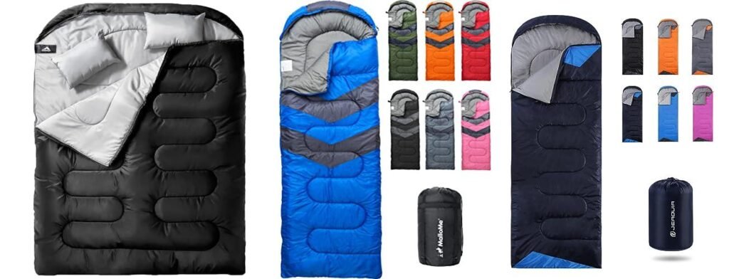 Car Camping Sleeping Bags combined image