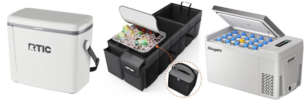Car Cooler For Road Trips combined image