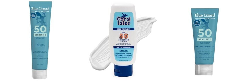 Coral Reef Safe Sunscreen combined image