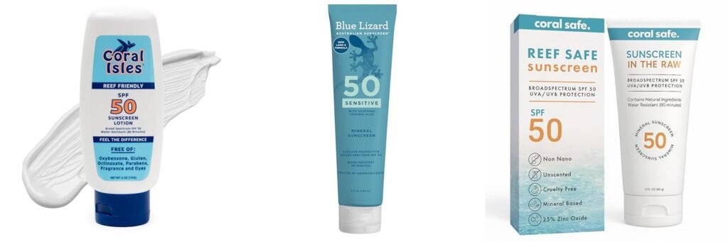 Coral Safe Sunscreen combined image