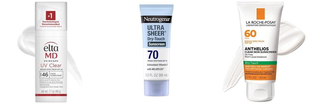 Dermatologist Recommended Sunscreen combined image