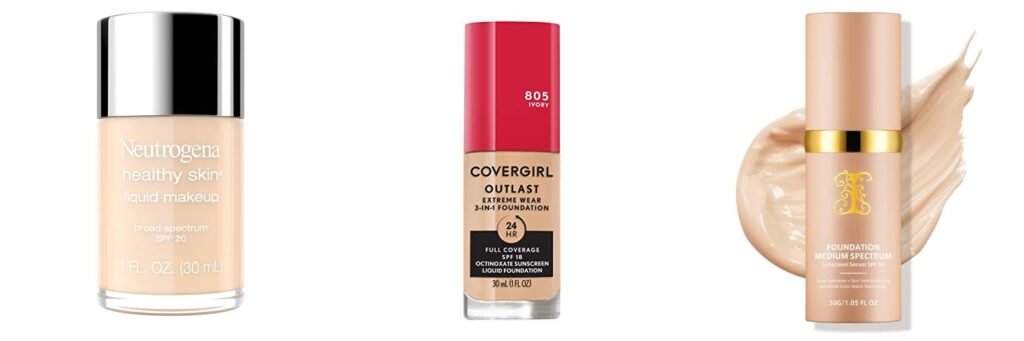 Drugstore Foundation With Sunscreen combined image