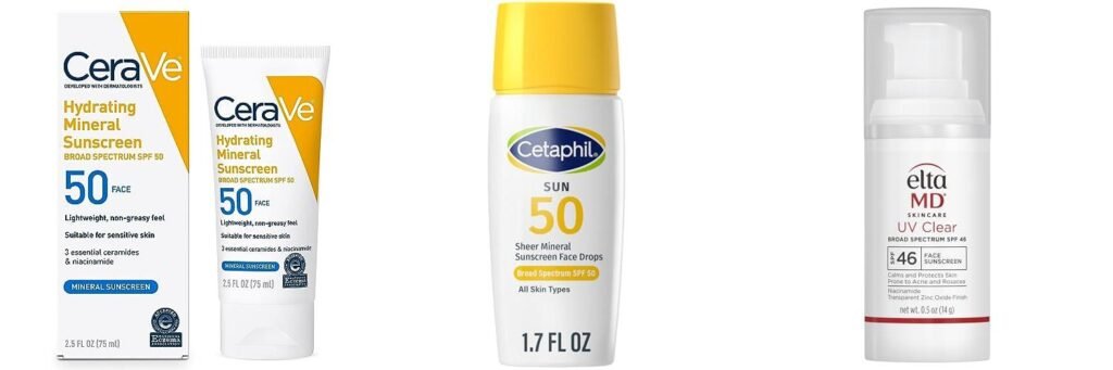 Face Sunscreen With Zinc Oxide combined image