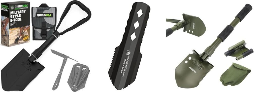 Folding Shovel For Backpacking combined image