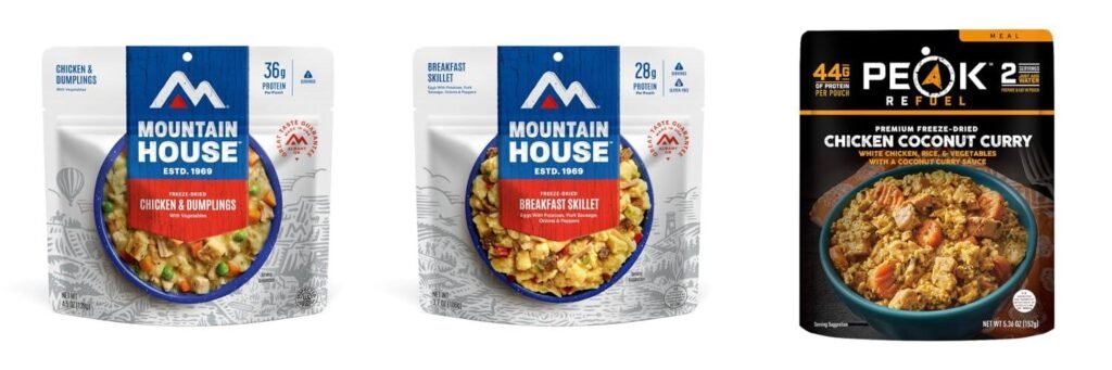 Freeze Dried Backpacking Meals combined image