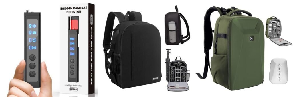 Hidden Backpack Hidden Carry Cameras combined image