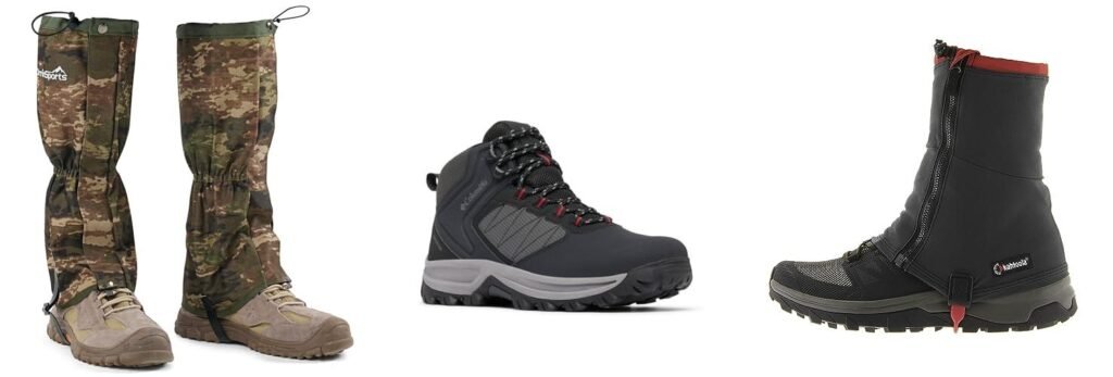 Hiking Boots In Snow combined image