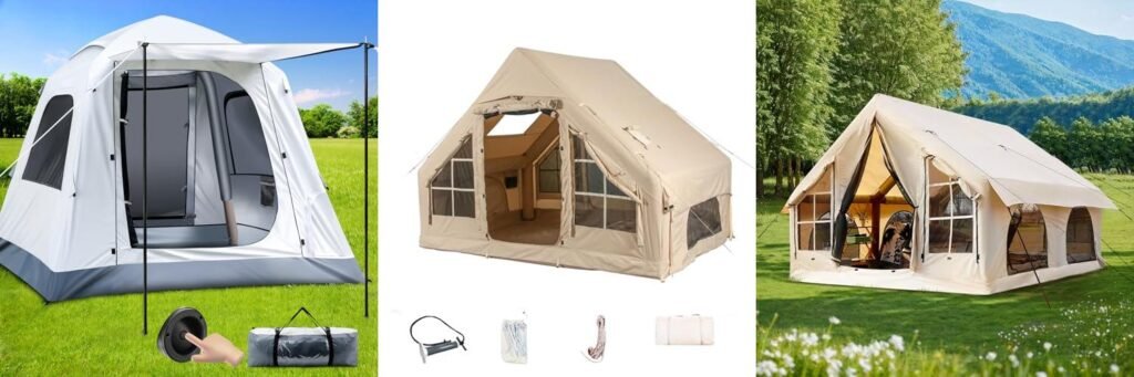 Inflatable Camping Tent combined image