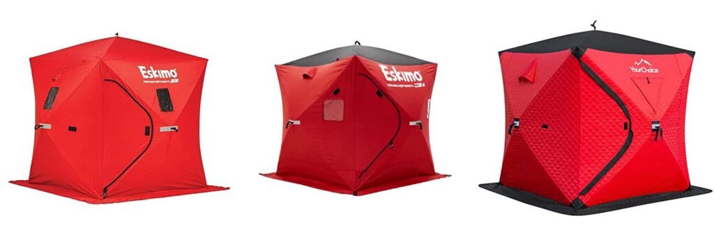 Insulated Ice Fishing Tent combined image