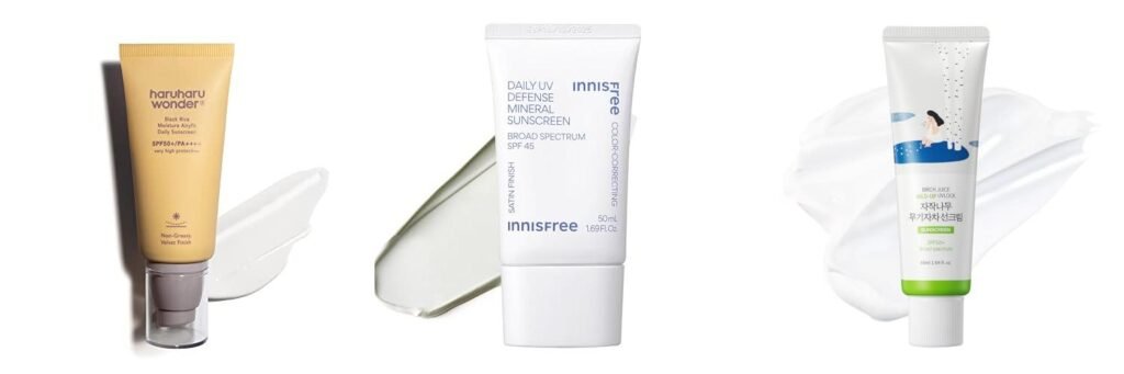 Korean Mineral Sunscreen combined image
