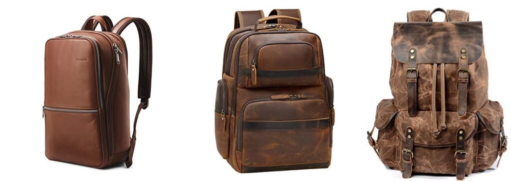 Leather Backpack For Men combined image