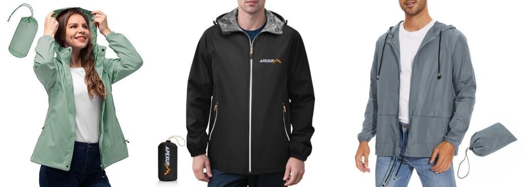 Light Packable Rain Jacket combined image