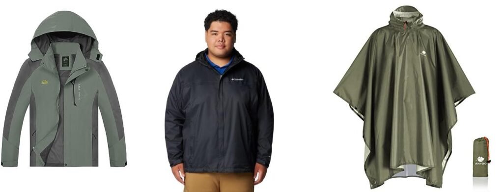 Lightweight Rain Jacket Hiking combined image