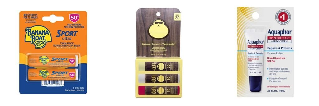 Lip Balm Sunscreen combined image