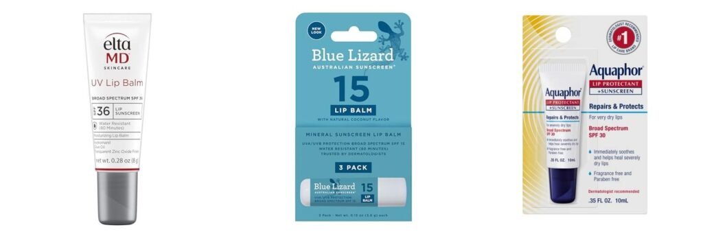 Lip Sunscreen For Sensitive Lips combined image