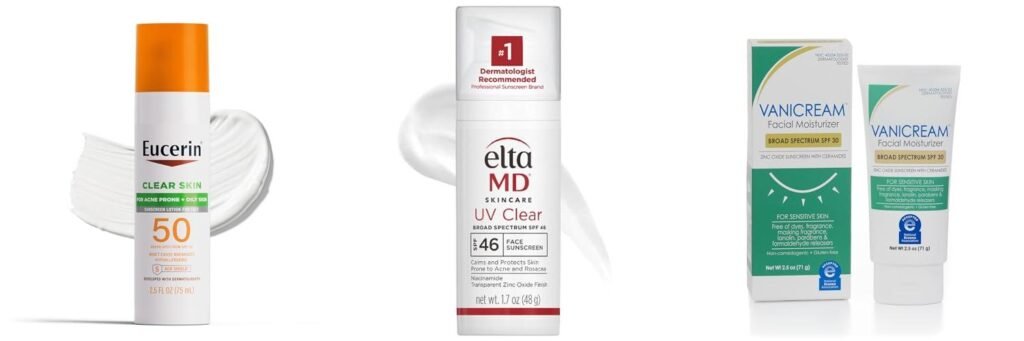 Mineral Sunscreen For Acne Prone Skin combined image