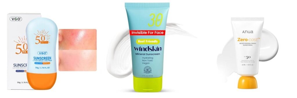 Mineral Sunscreen For Dark Skin No White Cast combined image