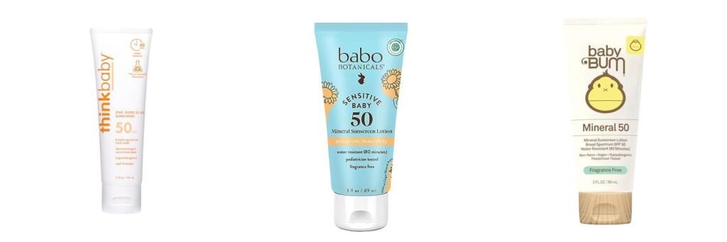 Natural Sunscreen For Babies combined image