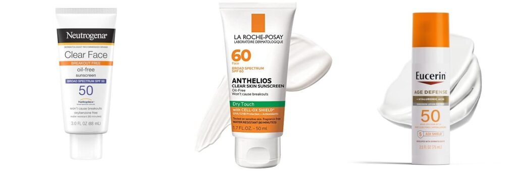 Non Comedogenic Sunscreen For Face combined image