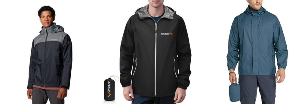 Packable Rain Jacket MenS combined image 1