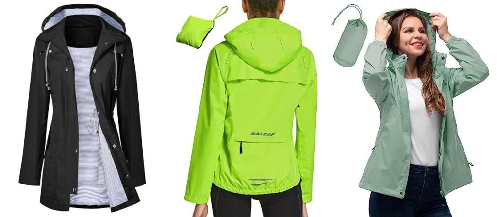 Packable Womens Rain Jacket combined image 1