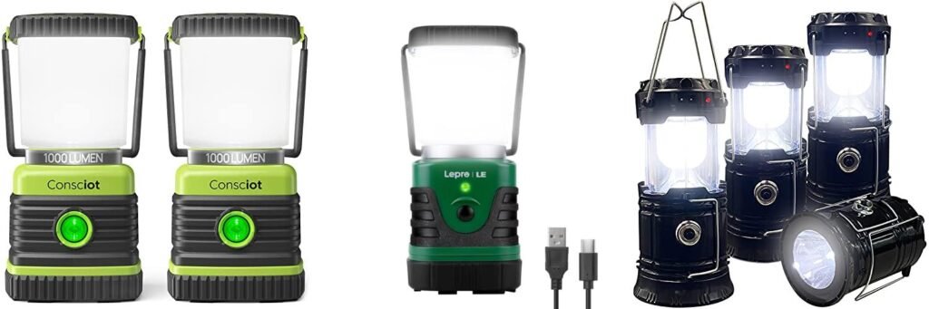 Rated Camping Lanterns combined image