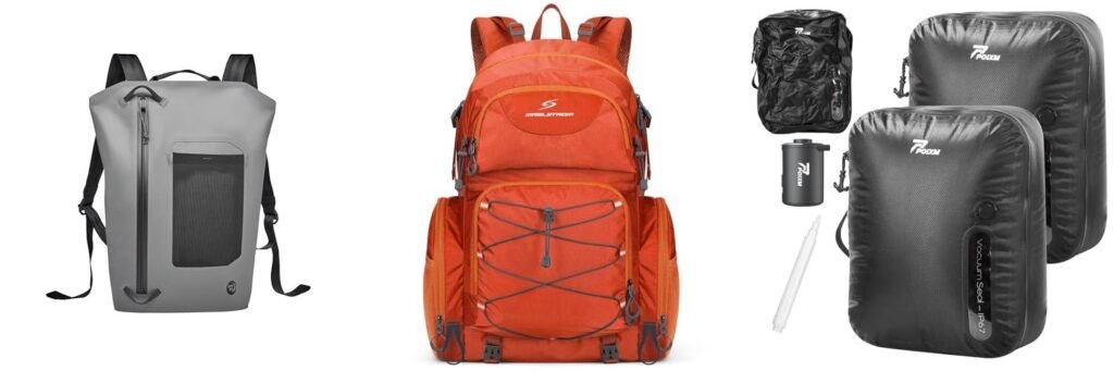 Rated Waterproof Backpack combined image