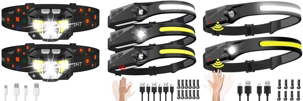 Rechargeable Headlamp For Mechanics combined image