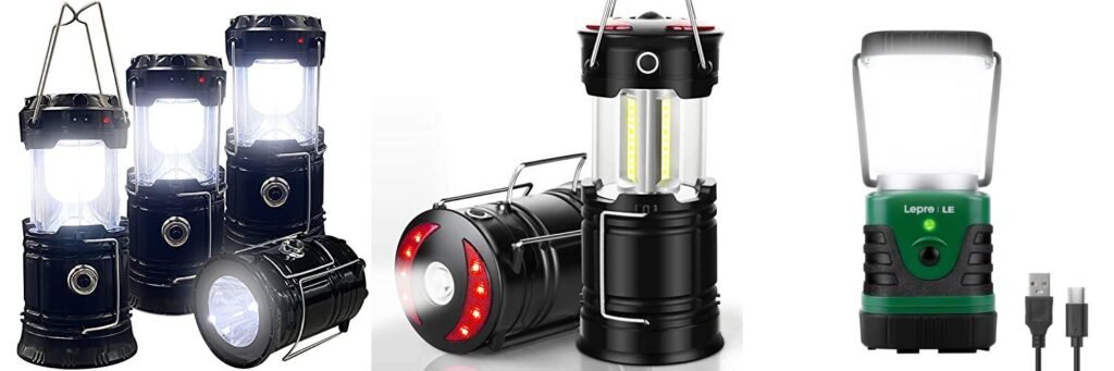 Rechargeable Lantern Camping combined image