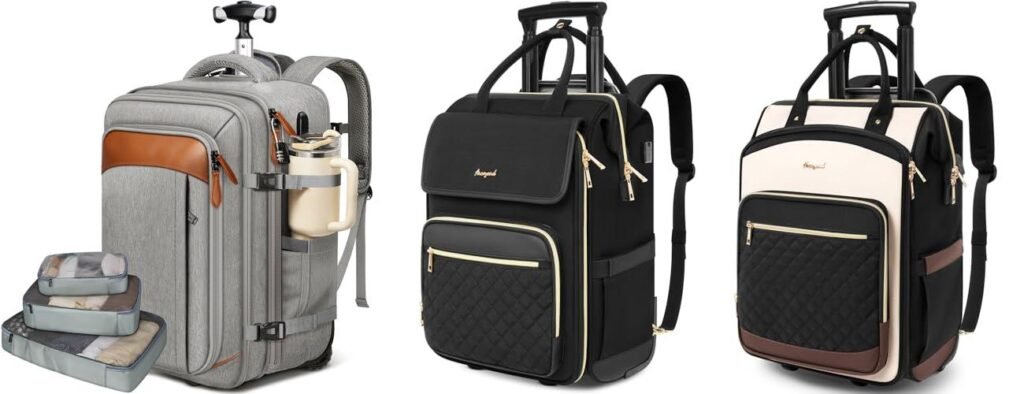 Rolling Backpack For International Travel combined image