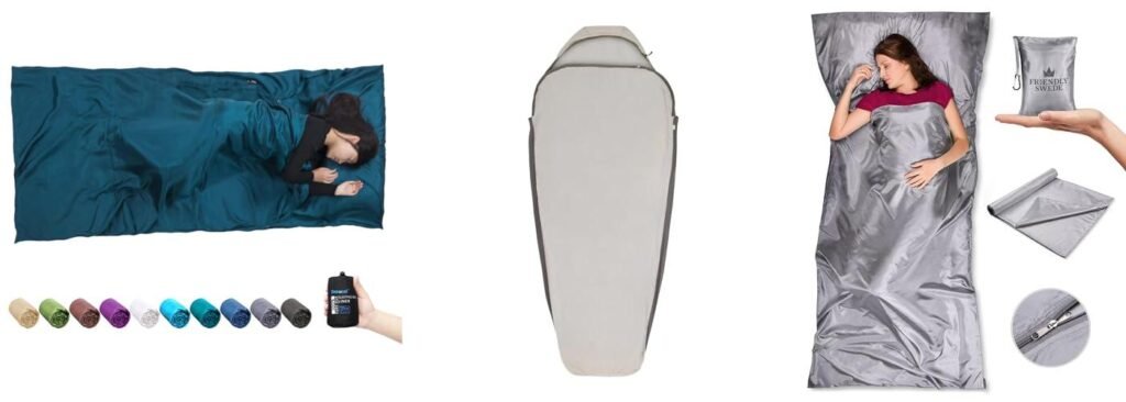 Silk Sleeping Bag Liner combined image